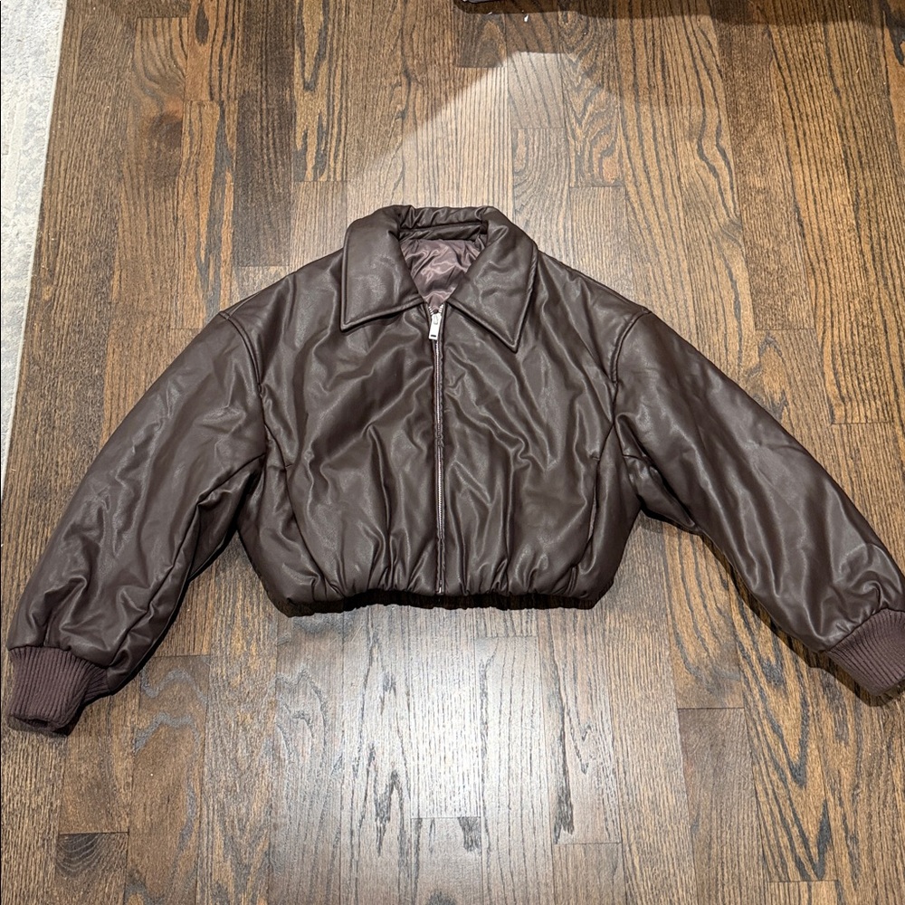 Pixie Market Leather Bomber Jacket - image 4
